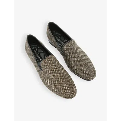 Kurt Geiger Embellished Ace Loafers In Gold