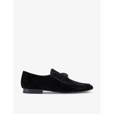 Kurt Geiger Embellished Hugh Eagle Loafers In Black