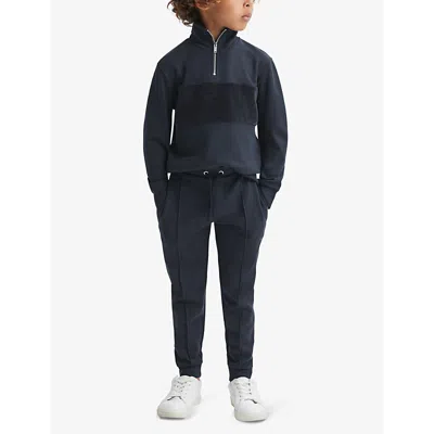 Reiss Navy Croxley Regular-fit Stretch-jersey Jogging Bottoms 3-14 Y In Navy