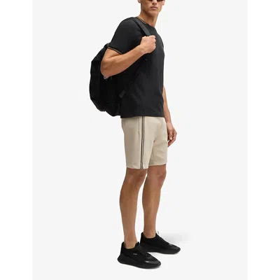 Hugo Boss Mens Black Logo-print Short-sleeve Cotton T-shirt In Black