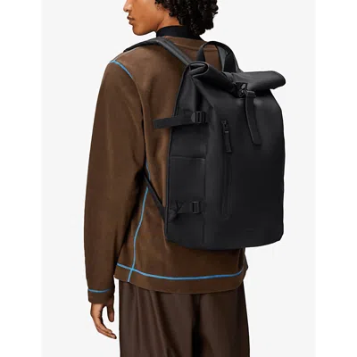 Rains Unisex Rolltop Rucksack Mini In Black