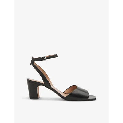 Whistles Emerson Block-heel Leather Heeled Sandals In Black