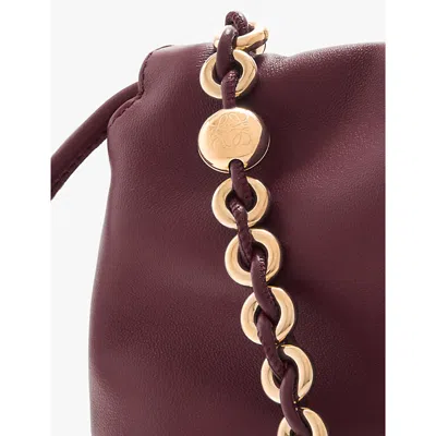 Loewe Womens Dark Burgundy Flamenco Large Leather Shoulder Bag In Dark Burgundy
