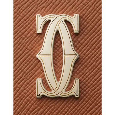 Cartier Womens Caramel C De  Leather Cardholder In Caramel