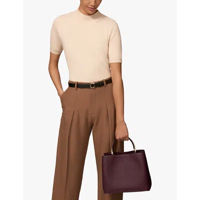 Cartier Womens Plum Panthère De  Medium Leather Top-handle Bag In Plum
