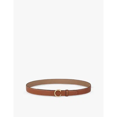 Cartier Womens Caramel Panthère De  Medium Leather Belt In Caramel