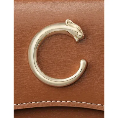 Cartier Womens Caramel Panthère De  Mini Leather Wallet In Caramel