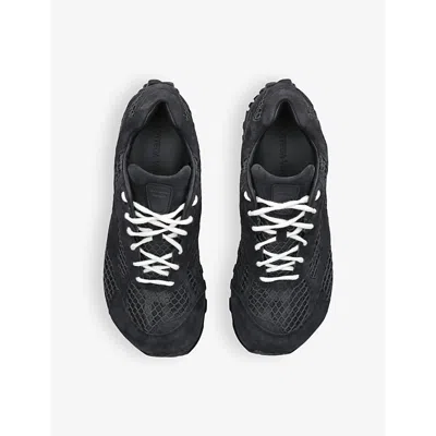 Bottega Veneta Orbit Mesh And Suede Leather Sneakers. In Black