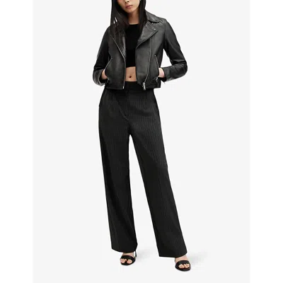 Allsaints Dalby Biker Jacket In Black