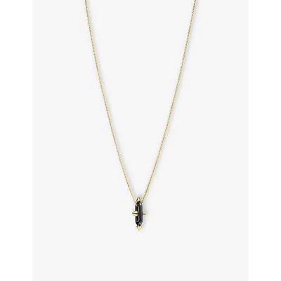 TIFFANY & CO YELLOW GOLD TITAN BY PHARRELL WILLIAMS SPEAR-PENDANT 18CT YELLOW-GOLD AND TITANIUM NECKLACE 