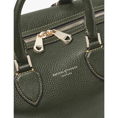 Aspinal Of London Mens Green Hudson Leather Bowling Bag In Green