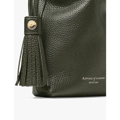 Aspinal Of London Womens Green Hudson Leather Cross-body Bag In Green
