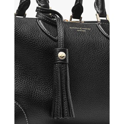 Aspinal Of London Mens Black Hudson Leather Bowling Bag In Black