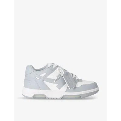 Off-white Off White Out Of Office Leather Sneakers In Grey