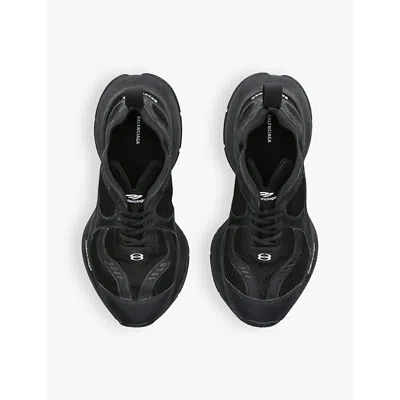 Balenciaga Black Mesh And Rubber Circuit Sneakers In Black