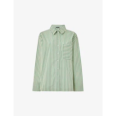 Whistles Womens Multicolour Stripe Long-sleeve Regular-fit Cotton Pyjama Shirt In Multicolour