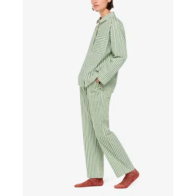 Whistles Womens Multicolour Stripe Long-sleeve Regular-fit Cotton Pyjama Shirt In Multicolour