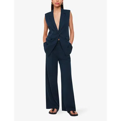 Whistles Joss Sleeveless Blazer In Navy
