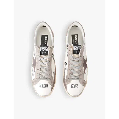 Shop Golden Goose Mens Men's Superstar Graffiti-print Leather Low-top Trainers Taupe Comb