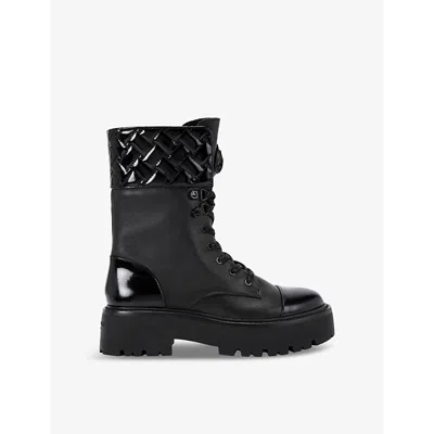 Kurt Geiger 50mm Kensington Cuff Boots In Black