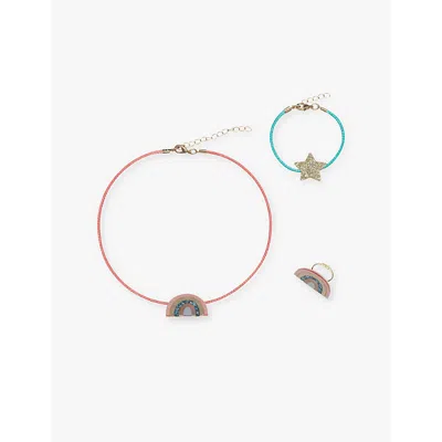 Mimi & Lula Ti Rainbow Pack Of Three Jewellery Set In Multi