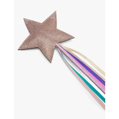 Mimi & Lula Ti Rainbow Star Glitter-embellished Fabric Fairy Wand In Multi