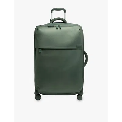 Lipault Khaki Plume Long Trip 4-wheel Woven Suitcase 70cm In Khaki