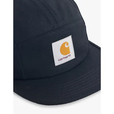 Carhartt Mens Black Backley Logo-patch Cotton-canvas Baseball Cap In Black