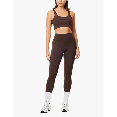 Varley Womens Coffee Bean Freesoft High-rise Stretch-woven Leggings In Coffee Bean