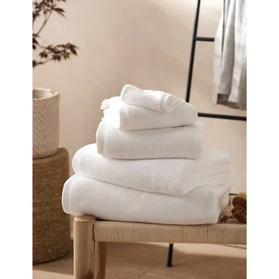 The White Company Spa Turkish Cotton Hand Tow In White