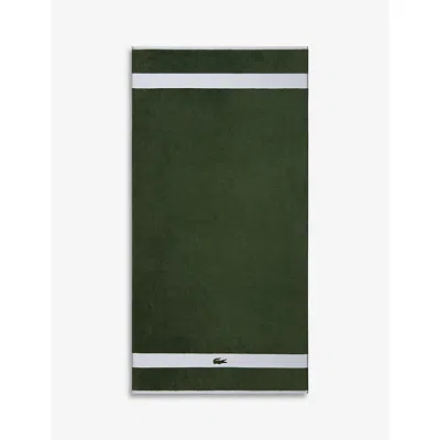Lacoste Multicoloured Casual Logo-embroidered Organic-cotton Hand Towel 55cm X 100cm In Multicoloured