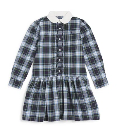 Shop Ralph Lauren Polo  Kids Cotton Plaid Shirt Dress (2-7 Years) In Multi