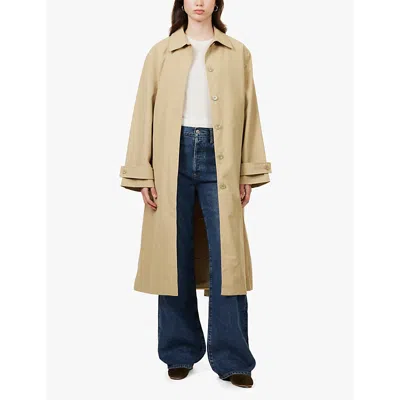Citizen Of Humanity Womens Citizens Of Humanity Annina Brand-patch Wide-leg High-rise Woven-blend Jeans In Westwood (dk Indigo)