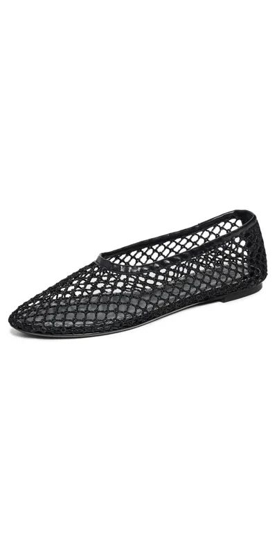 Shop Staud Alba Ballet Flats Black