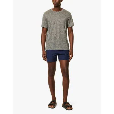 Onia Mens Deep Navy Charles 5' Drawstring Cotton-blend Swim Shorts Xl In Deep Navy