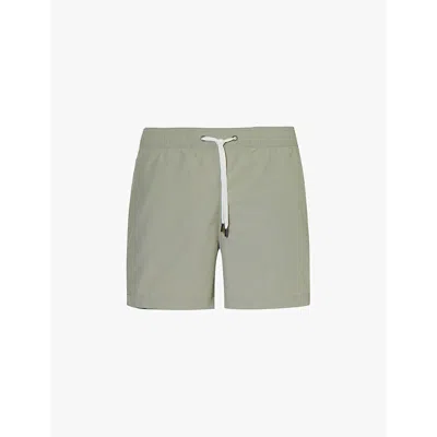 Onia Charles 5 Nylon Blend Solid Regular Fit Swim Trunks In Sage
