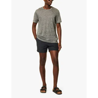 Onia Mens Black Charles 5' Drawstring Cotton-blend Swim Shorts In Black