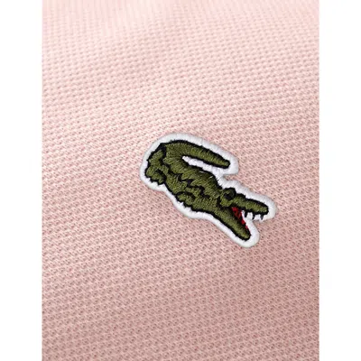 Lacoste Rose Le Croco Logo-embroidered Organic Cotton Bath Mat 70cm X 50cm In Rose