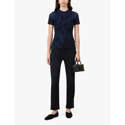 Citizen Of Humanity Black Emery Relaxed Cropped Jeans In Peppercorn (dk Black