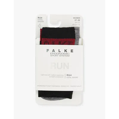 Falke Womens Black Ru4 Cool Endurance Running Socks In Black