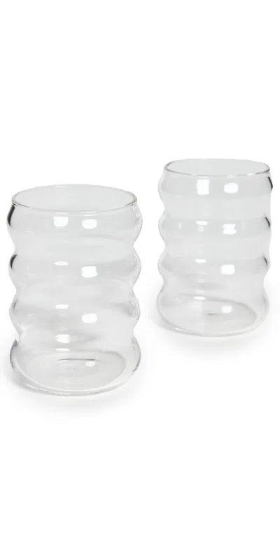 Sophie Lou Jacobsen 6oz Ripple Cup Set Of 2 Clear In Clear