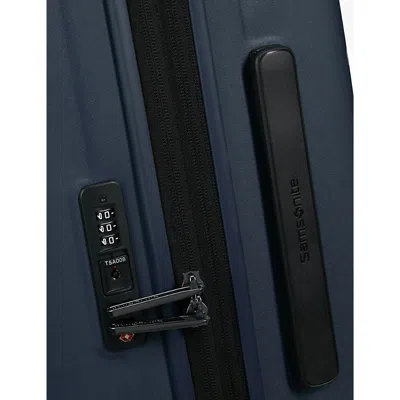 Samsonite Midnight Spinner Expandable Four-wheel Hard-shell Checked Suitcase 81cm In Midnight