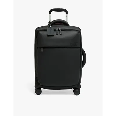 Lipault Black Lost In Berlin Rubber-effect 4-wheel Cabin Suitcase 55cm In Black