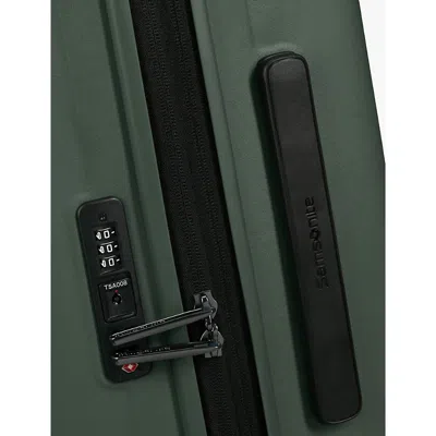 Samsonite Sage Spinner Expandable Four-wheel Hard-shell Checked Suitcase 81cm In Sage
