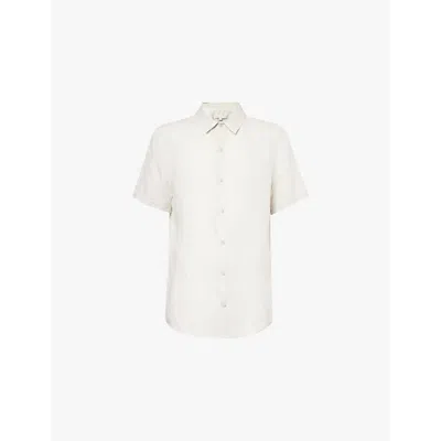 Onia Short Sleeve Button Down Regular Fit Shirt In Stone