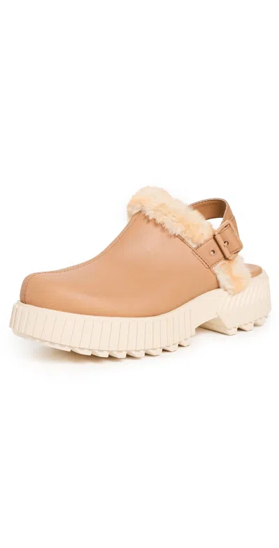 Sorel Ona Ave Leather Mule In Tawny Buff/bleached Ceramic