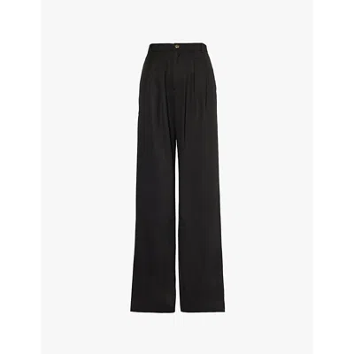 Reformation Mason Cropped Trousers In Black