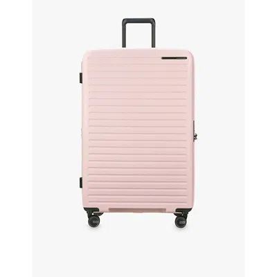 Samsonite Rose Spinner Expandable Four-wheel Hard-shell Checked Suitcase 81cm In Rose