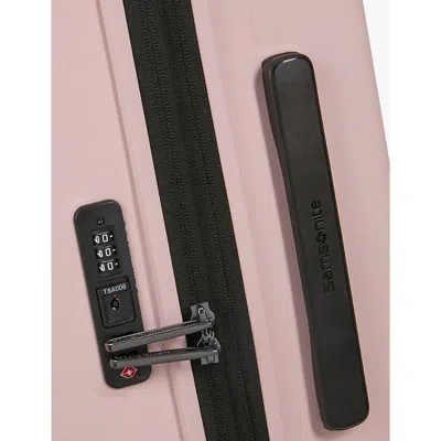 Samsonite Rose Spinner Expandable Four-wheel Hard-shell Checked Suitcase 81cm In Rose