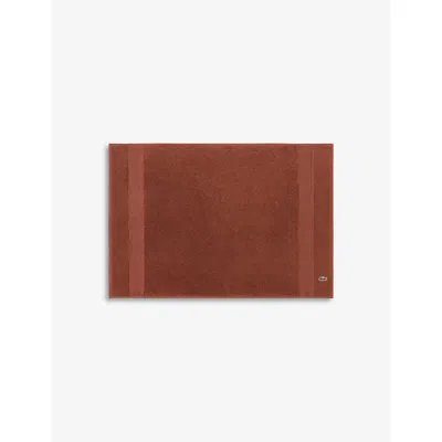Lacoste Multicoloured Casual Logo-embroidered Organic-cotton Bath Mat 55cm X 80cm In Multicoloured